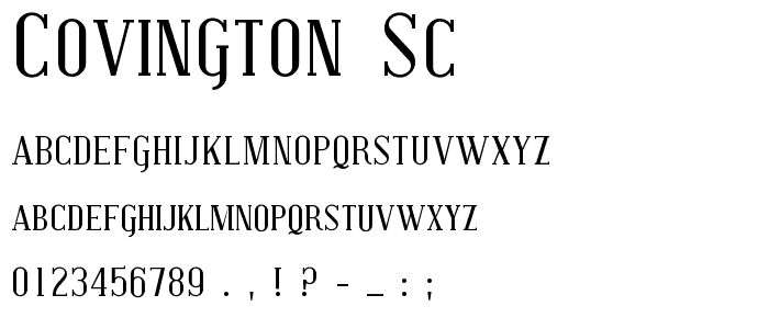 Covington SC font
